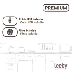 Leeby Fonte de Água Verde para cães e gatos