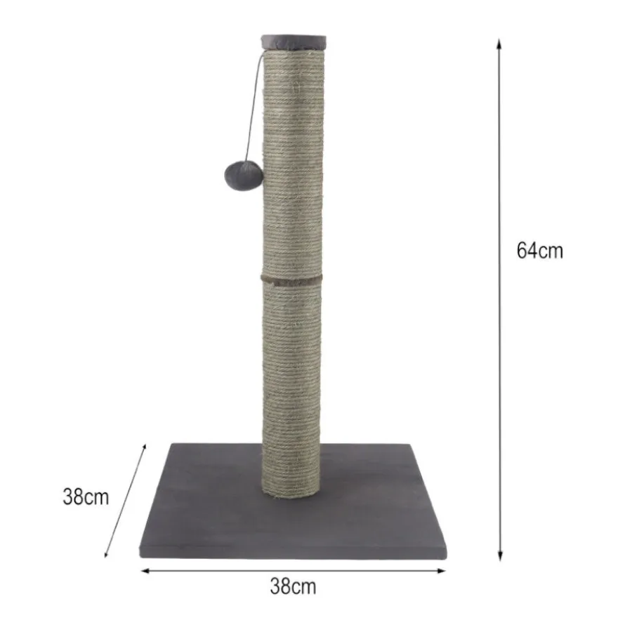 Leeby Gaston arranhador de sisal com brinquedo para gatos