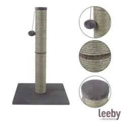 Leeby Gaston arranhador de sisal com brinquedo para gatos