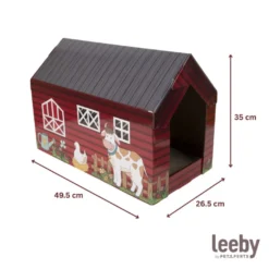 Leeby Hattie casota arranhadora de cartão com padrão de quinta para gatos