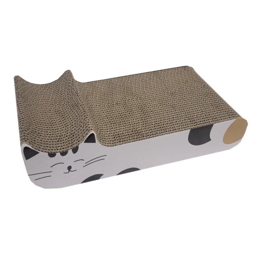 Leeby Kira arranhador de cartão branco para gatos