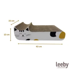 Leeby Kira arranhador de cartão branco para gatos