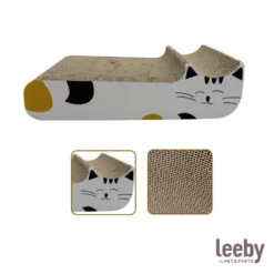 Leeby Kira arranhador de cartão branco para gatos