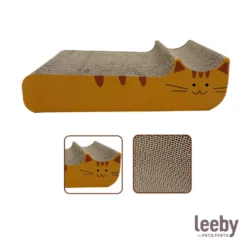 Leeby Kira arranhador de cartão laranja para gatos