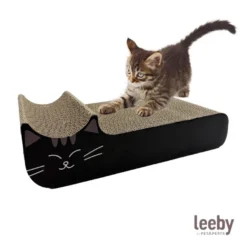 Leeby Kira arranhador de cartão preto para gatos