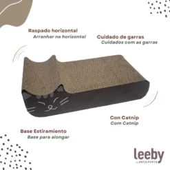 Leeby Kira arranhador de cartão preto para gatos
