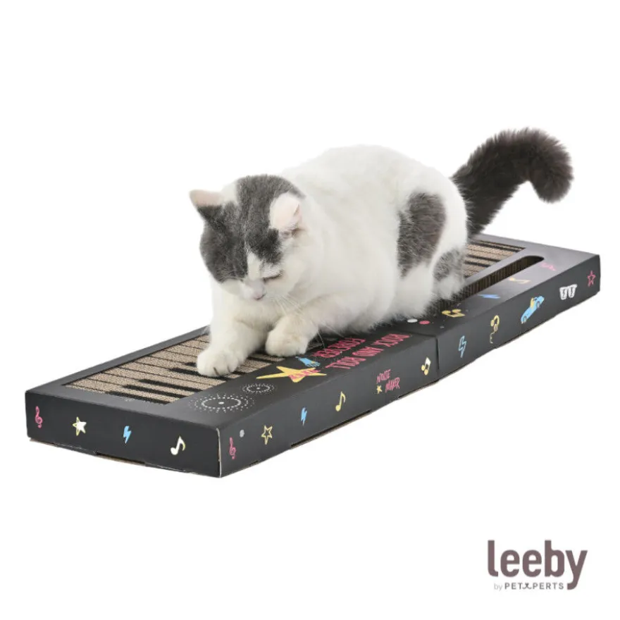 Leeby Kitty teclado arranhador de cartão com bola para gatos