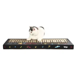 Leeby Kitty teclado arranhador de cartão com bola para gatos