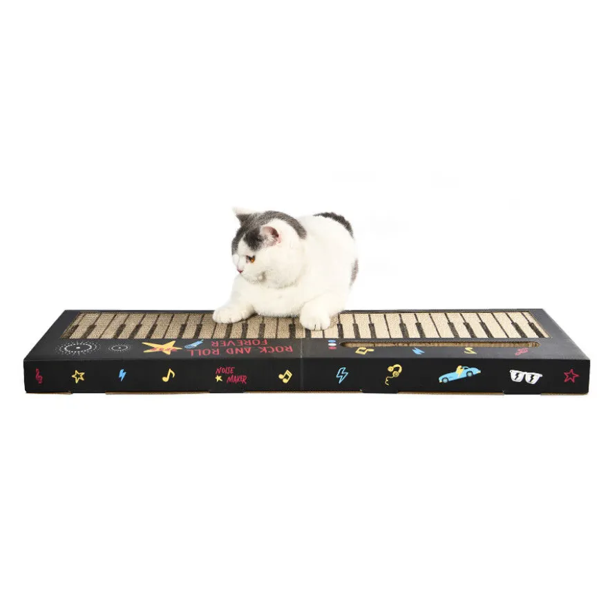 Leeby Kitty teclado arranhador de cartão com bola para gatos