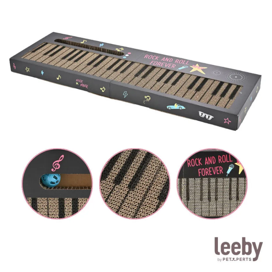 Leeby Kitty teclado arranhador de cartão com bola para gatos
