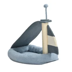 Leeby Koko arranhador com cama e brinquedo para gatinhos