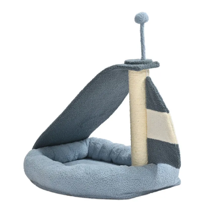 Leeby Koko arranhador com cama e brinquedo para gatinhos