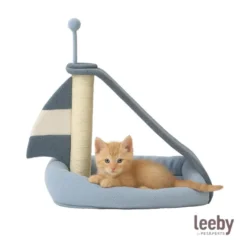 Leeby Koko arranhador com cama e brinquedo para gatinhos