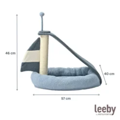 Leeby Koko arranhador com cama e brinquedo para gatinhos