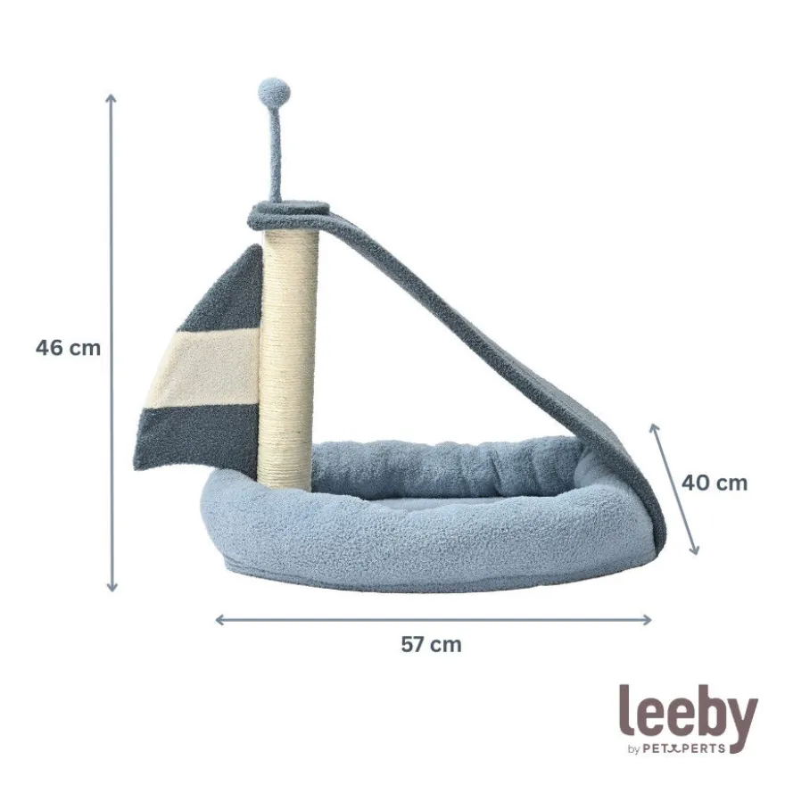 Leeby Koko arranhador com cama e brinquedo para gatinhos