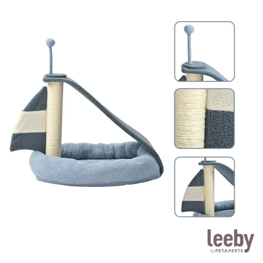 Leeby Koko arranhador com cama e brinquedo para gatinhos