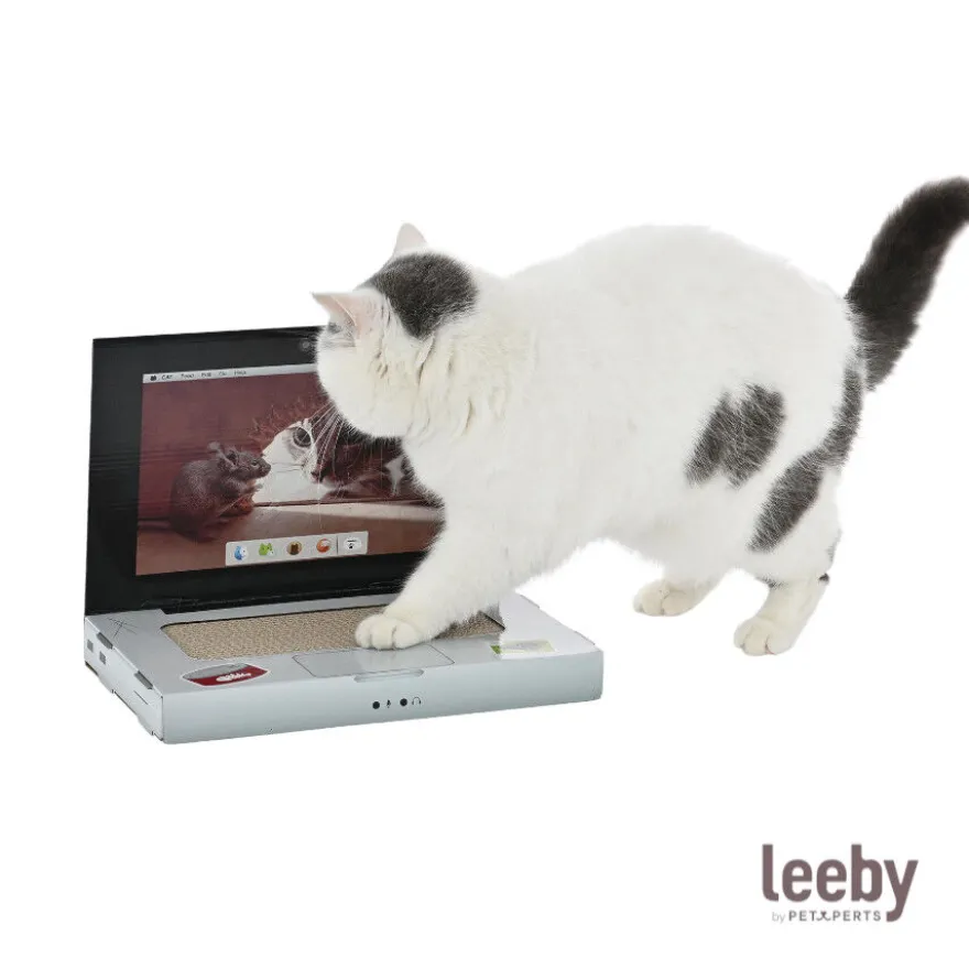 Leeby Lola arranhador de cartão em forma de portátil para gatos
