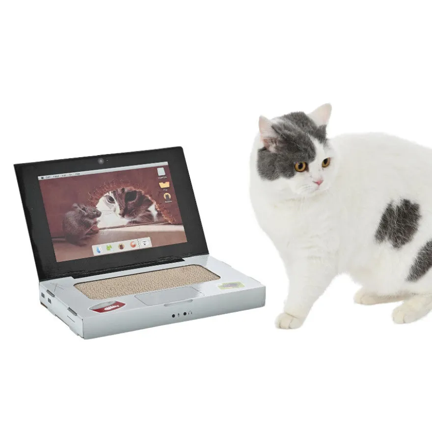 Leeby Lola arranhador de cartão em forma de portátil para gatos