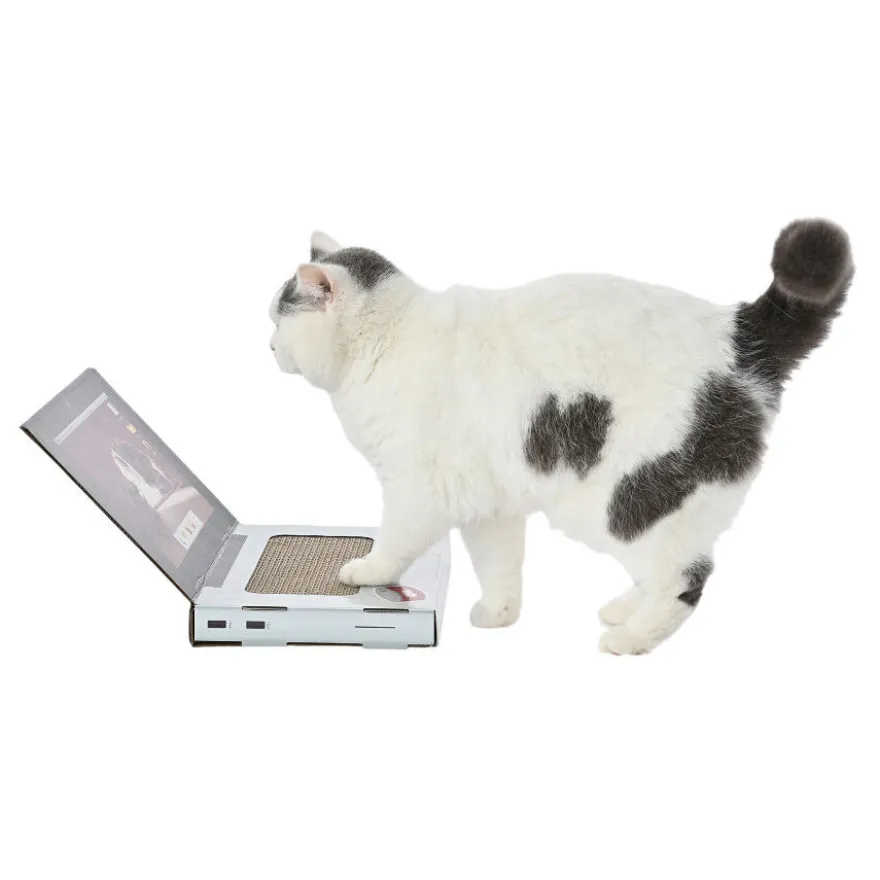 Leeby Lola arranhador de cartão em forma de portátil para gatos