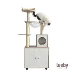 Leeby Luna árvore arranhadora com móvel para gatos