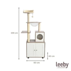 Leeby Luna árvore arranhadora com móvel para gatos
