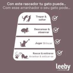 Leeby Luna árvore arranhadora com móvel para gatos