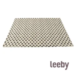 Leeby Manta de lã com estampado de patas para cães