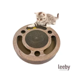 Leeby Pelusa arranhador com brinquedo para gatos
