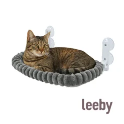 Leeby Rede de Janela Cinzento para gatos