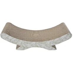 Leeby Remy Rocker arranhador de cartão horizontal com padrão de folhas para gatos
