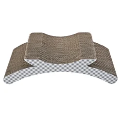 Leeby Remy Rocker arranhador de cartão horizontal com padrão vichy para gatos
