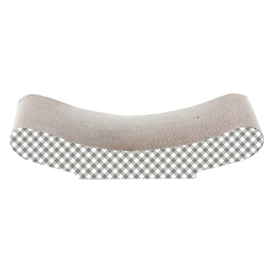 Leeby Remy Rocker arranhador horizontal de cartão com padrão quadrados para gatos