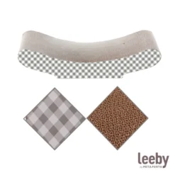 Leeby Remy Rocker arranhador horizontal de cartão com padrão quadrados para gatos