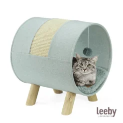 Leeby Saffira cama com arranhador e brinquedo para gatos