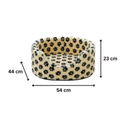 Leeby Sofá Bed Paw Print Bege para cães