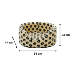 Leeby Sofá Bed Paw Print Bege para cães