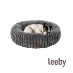 Leeby Sofá Donut em Bombazine Cinzento para cães