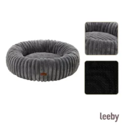 Leeby Sofá Donut em Bombazine Cinzento para cães