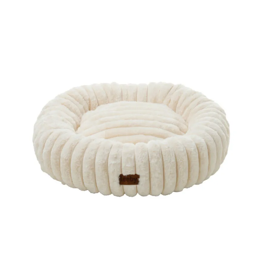 Leeby Sofá Donut em Bombazine Creme para gatos