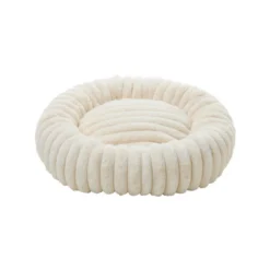 Leeby Sofá Donut em Bombazine Creme para gatos