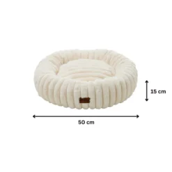 Leeby Sofá Donut em Bombazine Creme para gatos