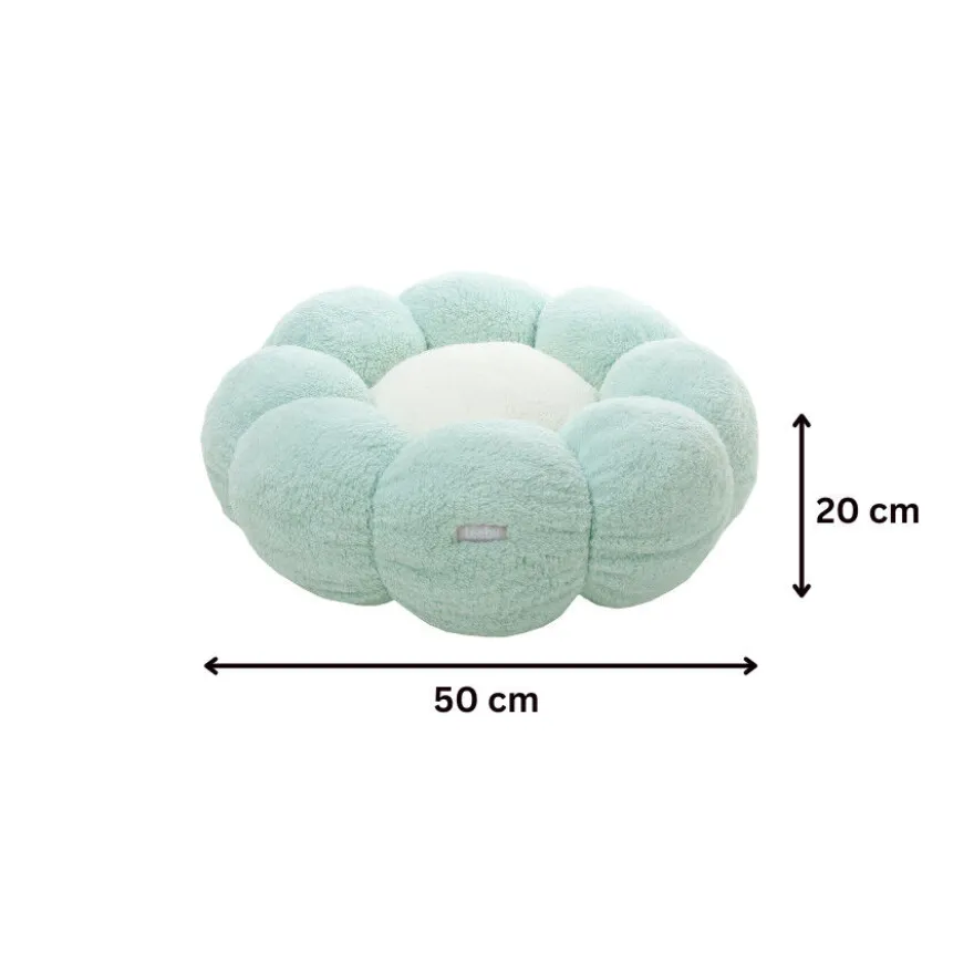Leeby Sofá Flower Bed Swirl Azul para cães