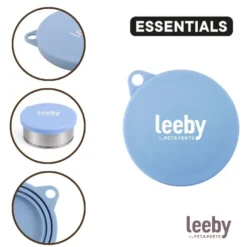 Leeby Tampa para Comedouro Azul para cães e gatos