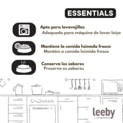 Leeby Tampa para Comedouro Azul para cães e gatos