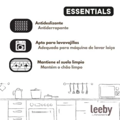 Leeby Tapete Antiderrapante para Comedouros de cães e gatos