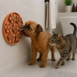 Leeby Tapete de Lamber em Forma de Flor para cães e gatos