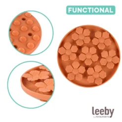 Leeby Tapete de Lamber em Forma de Flor para cães e gatos
