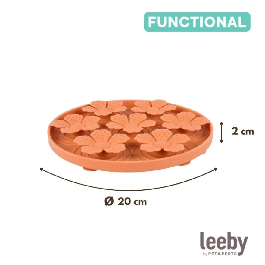 Leeby Tapete de Lamber em Forma de Flor para cães e gatos
