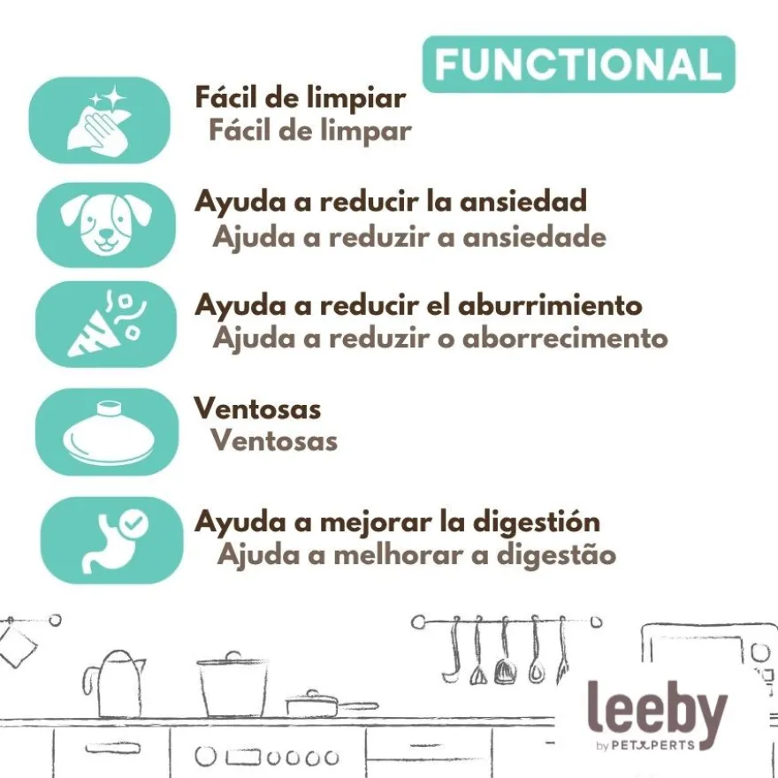 Leeby Tapete de Lamber em Forma de Flor para cães e gatos