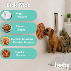 Leeby Tapete de Lamber em Forma de Flor para cães e gatos